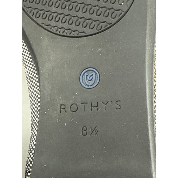 Rothys Womens Flats Size 8.5 Eco-Friendly Knit Black & Cream Made In China - Picture 8 of 8